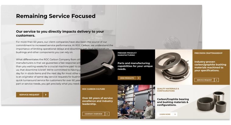 ROC Carbon - Website Redesign